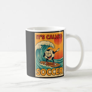 Taza De Café Se Llama Fútbol Divertido Retro Balón Deportes Fan