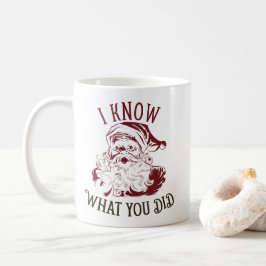 Taza De Café Sé lo que hiciste Navidad Vintage