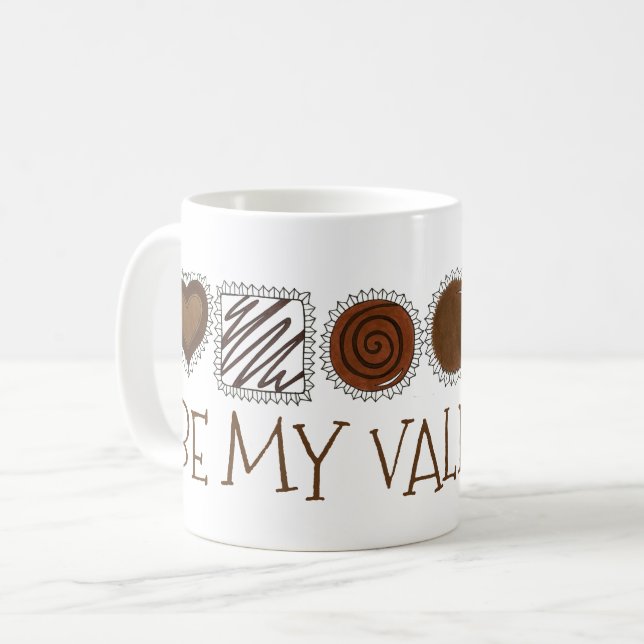 Taza De Café Sé mi caja de San Valentín de chocolates con dulce (Anverso izquierdo)