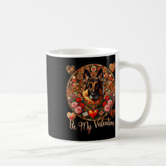 Taza De Café Sé Mi Perro de San Valentín Flor Corazón Rojo Día-