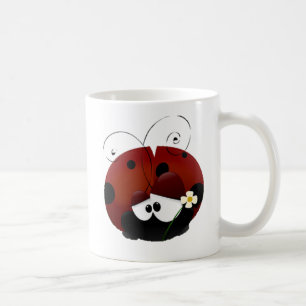 Taza De Café Sé mi Personalizado de Valentine Red Ladybug