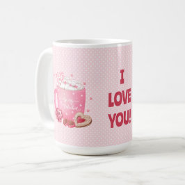 Taza De Café Sé mi San Valentín, galletas, dulces y rosados N R