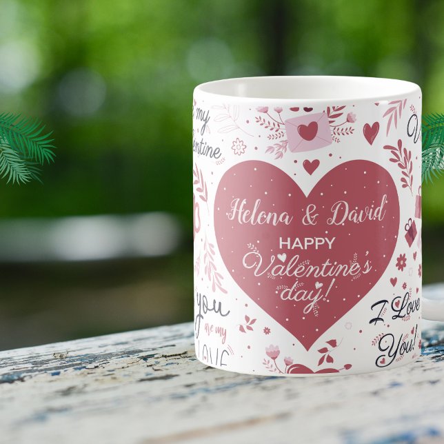 Taza De Café Sé mi San Valentín Te Amo Nombre Personalizado (Subido por el creador)