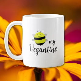 Taza De Café Sé mi Vegantina, simple Día de San Valentín Vegano