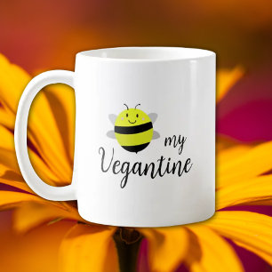 Taza De Café Sé mi Vegantina, simple Día de San Valentín Vegano
