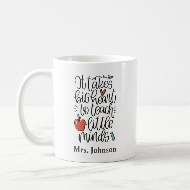 Taza De Café Se necesita la cita del corazón grande profesor Gr (Izquierda)