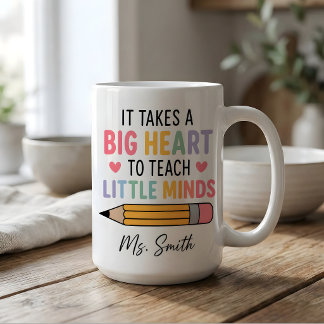 Taza De Café Se necesita un gran corazón para enseñar a pequeña