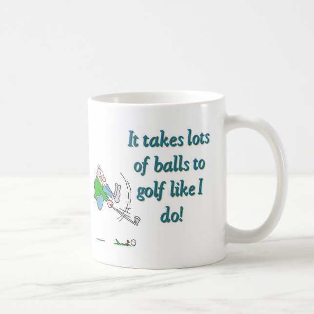 Taza De Café Se necesitan muchas pelotas para jugar golf como y (Derecha)