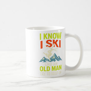 Taza De Café Sé que esquío - Frases divertidas de esquí Freesty