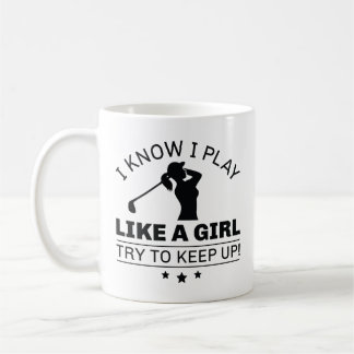 Taza De Café Sé que juego como una chica, trata de mantener el