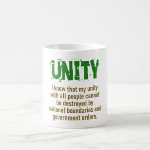 Taza De Café Sé Que Mi Unidad Con Todas Las Personas - Cita De 