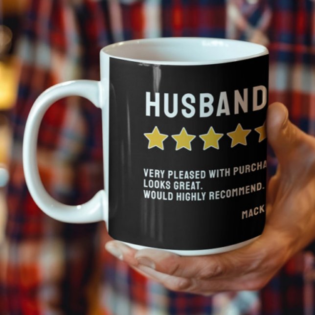 Taza De Café Se Recomendaría La Revisión Personalizada De 5 Est (Personalized 5 Star Review Would Recommend Coffee Mug by Ricaso. Change the text to suit as required)