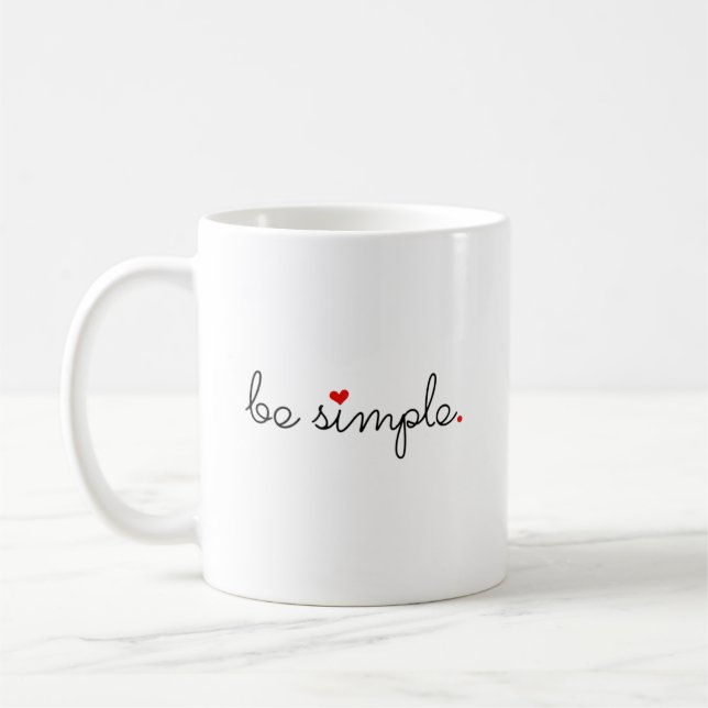 Taza De Café Sé simple - Encuentra tu paz (Izquierda)