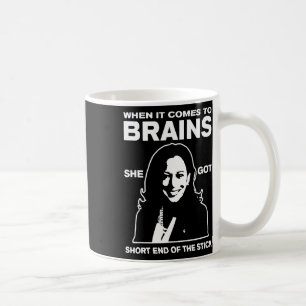 Taza De Café Se Trata De Los Cerebros En Los Que Ella Se Quedó