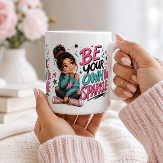 Taza De Café Sé tu propia afirmación positiva brillante