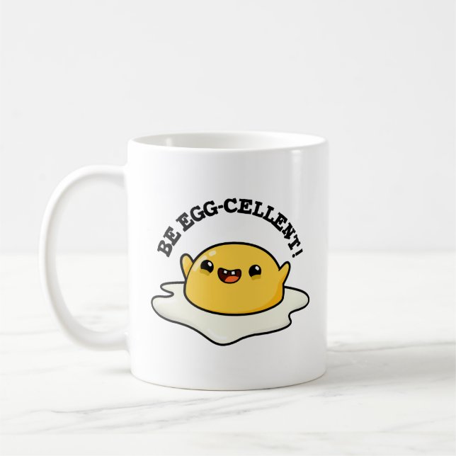 Taza De Café Sé un Huevo Funny Egg Pun (Izquierda)