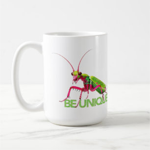 Taza De Café Sé ÚNICO insecto mantis religiosa arte groovy inse