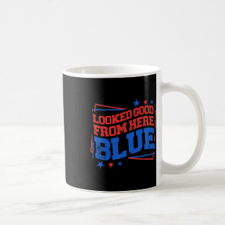 Taza De Café Se veía bien desde aquí Azul Divertido Softll Día