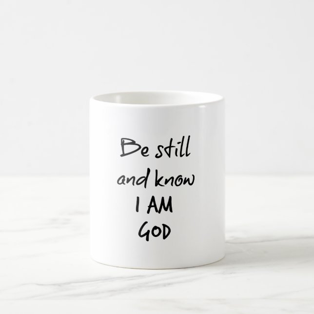 Taza De Café Sé y sé que soy Dios Verso de la Biblia (Centro)