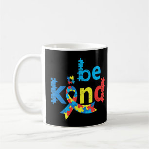 Taza De Café Sea amable autismo Conciencia Mes Rompecabezas Cin