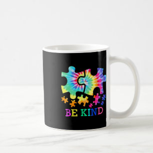 Taza De Café Sea amable autismo rompecabezas piezas tira de aut