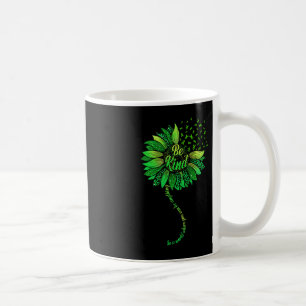 Taza De Café Sea amable con la Cinta Verde Sunflower Mental Hea