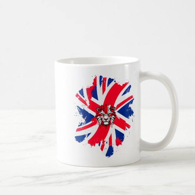 Taza De Café Sea Bandera Británica Engli-shirt_1 (Derecha)