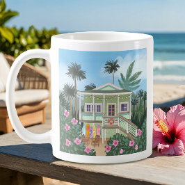 Taza De Café Sea Foam Green Beach House