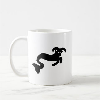 Taza De Café Sea Goat Zodiac Mug – Minimal Capricorn Silhouette