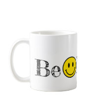 Sea Happy Typography Smile Face Emoji Coffee Mug