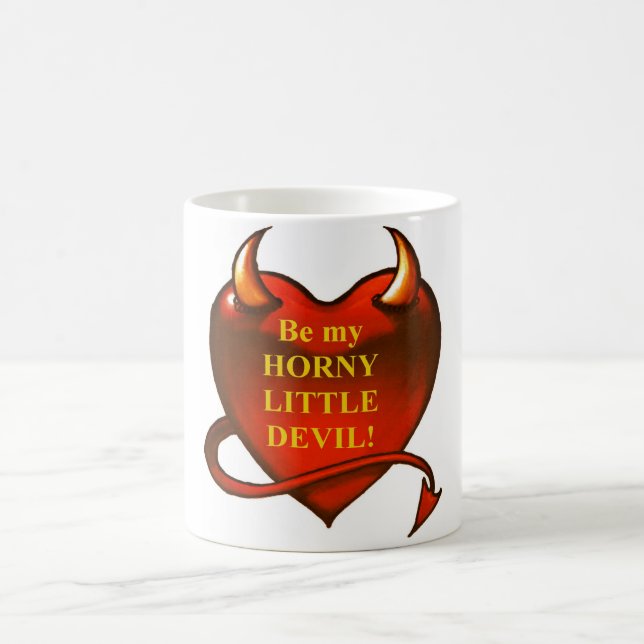 Taza De Café Sea mi pequeño diablo córneo (Centro)