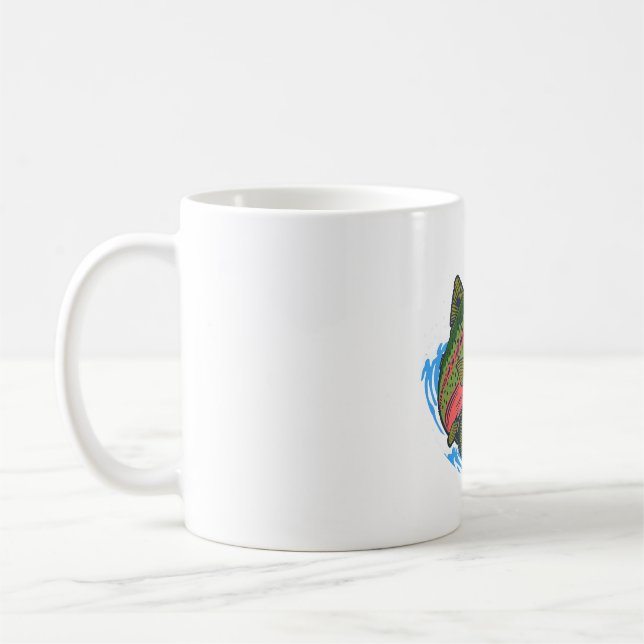 Taza De Café Sea Run Cutthroat Chasing Chrome Trout (Izquierda)