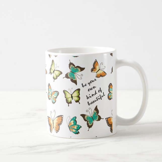 Taza De Café Sea sus propias mariposas hermosas (Derecha)