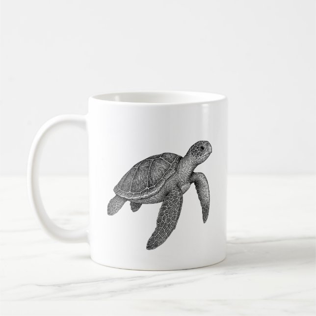 Taza De Café Sea Turtle (Izquierda)