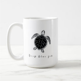 Taza De Café Sea turtle b/w