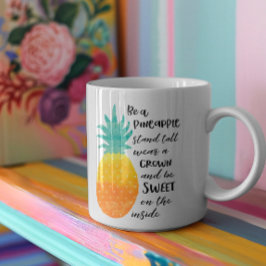 Taza De Café Sea una tipografía acuática Inspiradora de piña