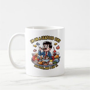 Taza De Café "Seafood Feast – See Food, Eat Food"