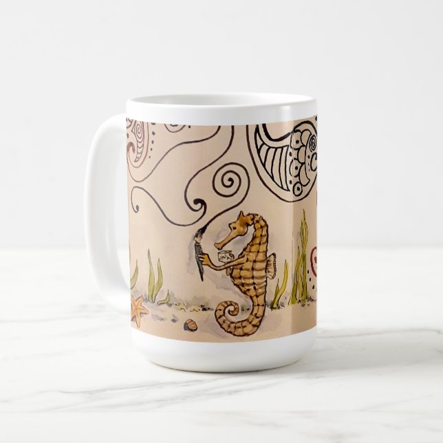 Taza De Café Seahorse Swirl Mug (Anverso izquierdo)