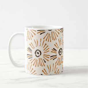 Taza De Café Seamless geometric batik floral pattern on autumn