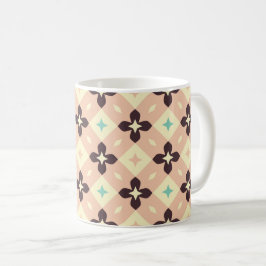 Taza De Café Seamless geometric floral  pattern