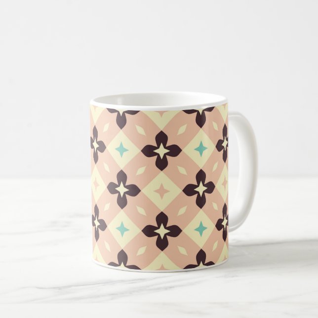 Taza De Café Seamless geometric floral  pattern (Anverso derecho)