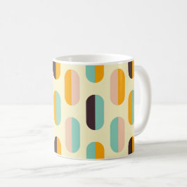 Taza De Café Seamless geometric pattern in retro vibes