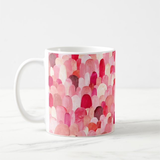 Taza De Café Seamless pattern of pink, red and beige spots. Wat (Izquierda)