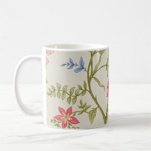 Taza De Café Seamless pattern with stylized ornamental flowers 