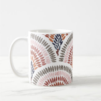 Taza De Café Seamless wavy pattern. Seigaiha design in polka do