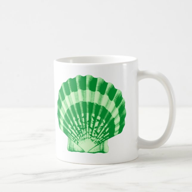 Taza De Café Seashell - verde esmeralda (Derecha)