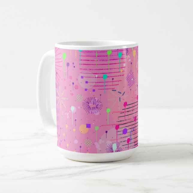 Taza De Café Seasonal Fruit Salad: Abstract Painting (Anverso izquierdo)