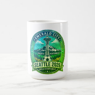 Taza De Café Seattle 2026 Ciudad Anfitriona Mundial Fútbol Vint