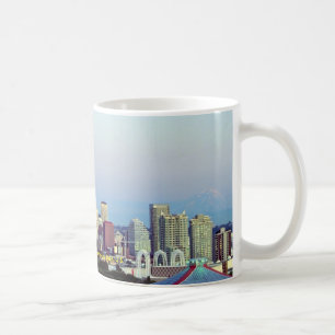 Taza De Café Seattle con el Monte Rainier, estado de