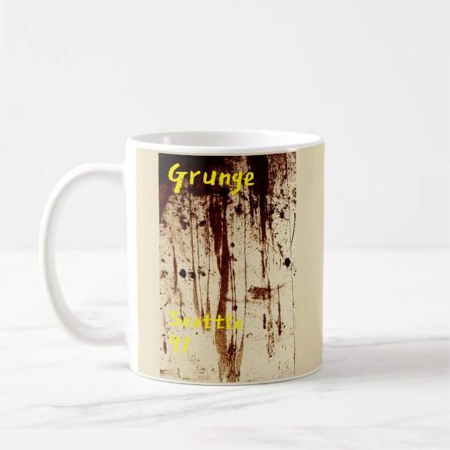 Taza De Café Seattle Grunge Music 1991 (Izquierda)